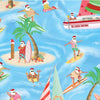 Santa on the Beach Cotton Boxer Shorts (Unisex)