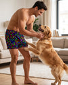 Bright Dog Paws Boxer Shorts (Unisex)