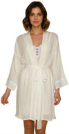 Crinkle Short Cotton Robe - Elegant & Comfy