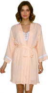 Crinkle Short Cotton Robe - Elegant & Comfy