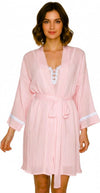 Crinkle Short Cotton Robe - Elegant & Comfy
