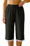 Crinkle Cotton Capri Bottom