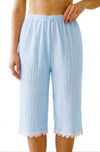 Crinkle Cotton Capri Bottom