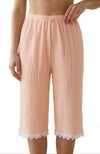 Crinkle Cotton Capri Bottom