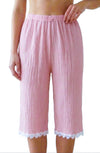 Crinkle Cotton Capri Bottom