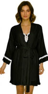 Crinkle Short Cotton Robe - Elegant & Comfy
