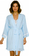 Crinkle Short Cotton Robe - Elegant & Comfy