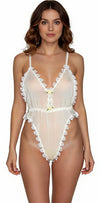 Unusual Babe Undercover Cotton Crinkle Thong Teddy