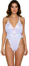 Unusual Babe Undercover Cotton Crinkle Thong Teddy