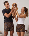 Brown Dog Paws Boxer Shorts (Unisex)