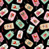 Christmas Cat Tags Cotton Boxer Shorts (Unisex)