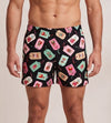 Christmas Cat Tags Cotton Boxer Shorts (Unisex)