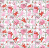 Pink Cat Christmas Pajama Bottoms (Unisex)