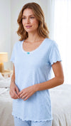 Simply Sweet Cotton Pajama Top - Elegant & Comfy