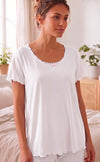 Simply Sweet Cotton Pajama Top - Elegant & Comfy
