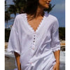 Women crinkle pajama top in white with lace detailing and buttons, perfect for stylish comfort