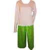 Crazy Swirls Long Sleeve Tee & Capri Set -Lime.