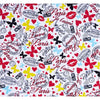 Colorful Paris print sleep shorts for women with stamps and hearts design from Unusual Babe Undercover