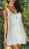 Unusual Babe Undercover sexy cotton chemise for women with lace trim 