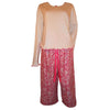 Unusual Babe Undercover zebra print pajama set for women in fuchsia and white with a comfortable fit